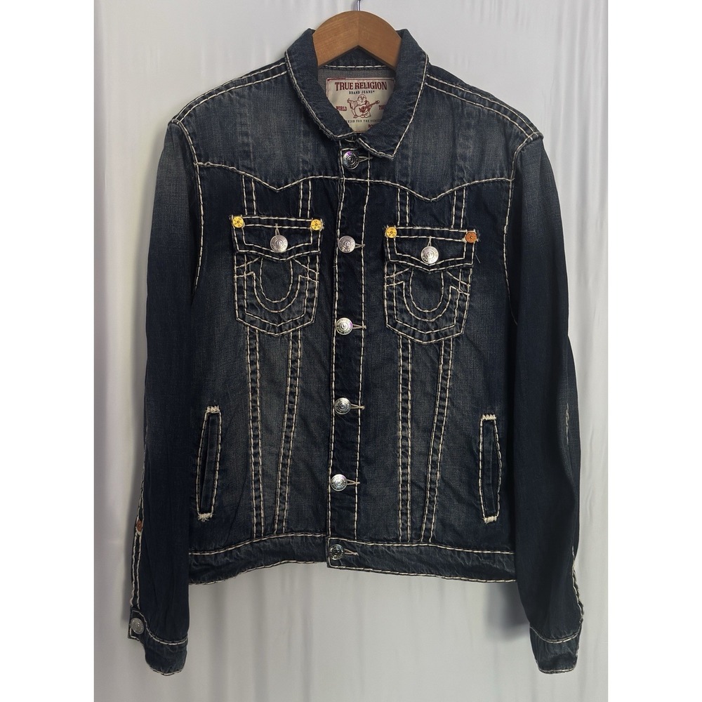 Size 3XL - True Religion Jimmy Super T Denim Jacket Vintage Y2K